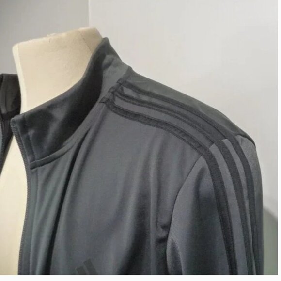 ADIDAS TRACK JACKET SIZE LARGE GRAY - Picture 4 of 8